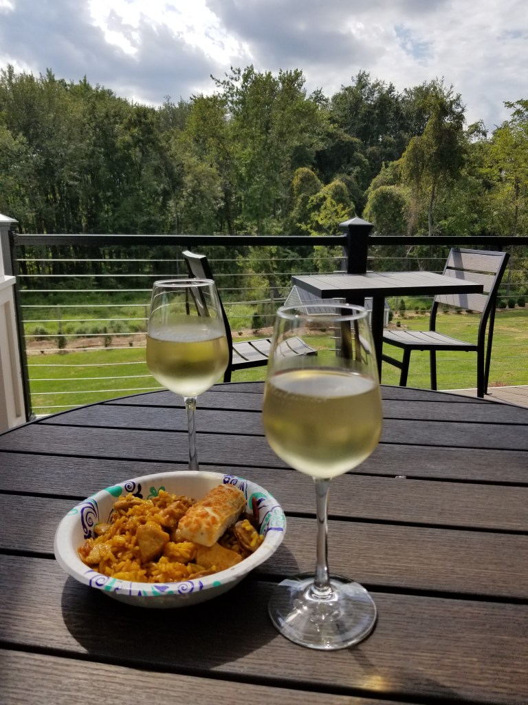 Wine and paella